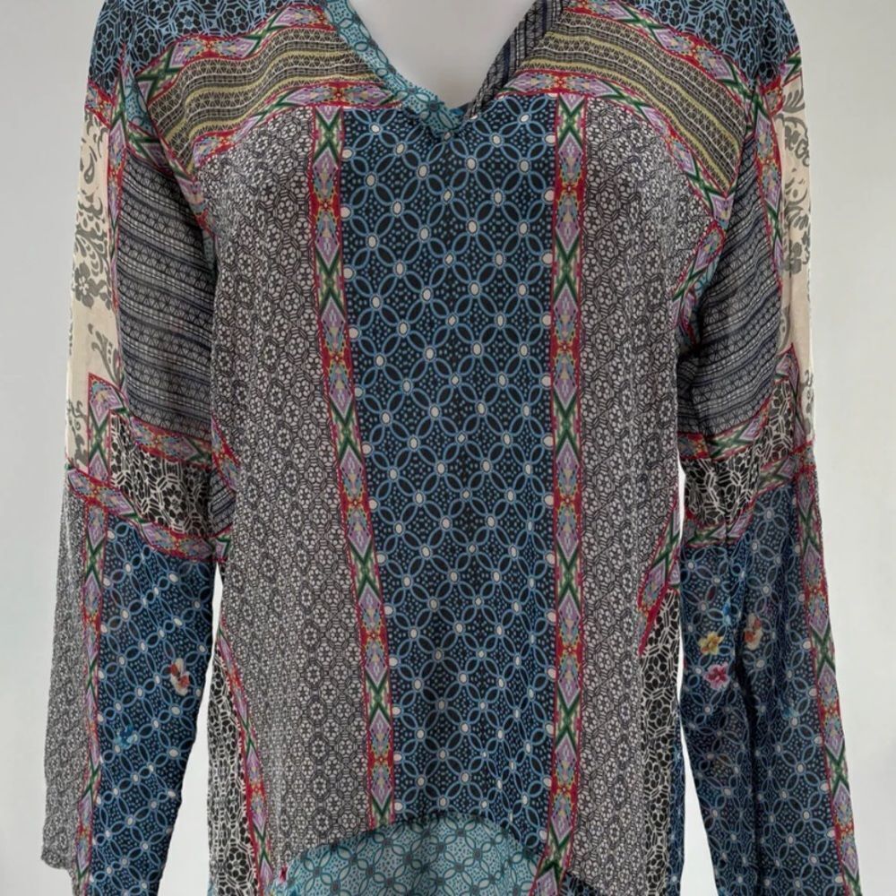 Johnny Was Multicolor Patchwork Tunic - Picture 2 of 7